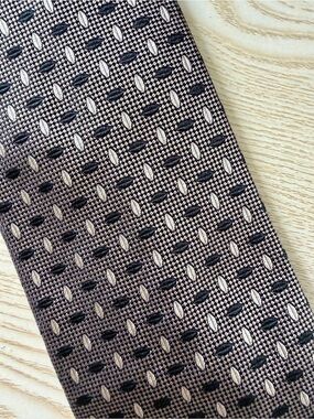 FRATELLI MODA Men's Taupe Patterned Tie - Classic Professional Style